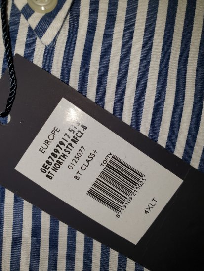 Tommy Hilfiger North Stripe Long Sleeve Shirt Blue/White - Motleys galna aprilrea - 