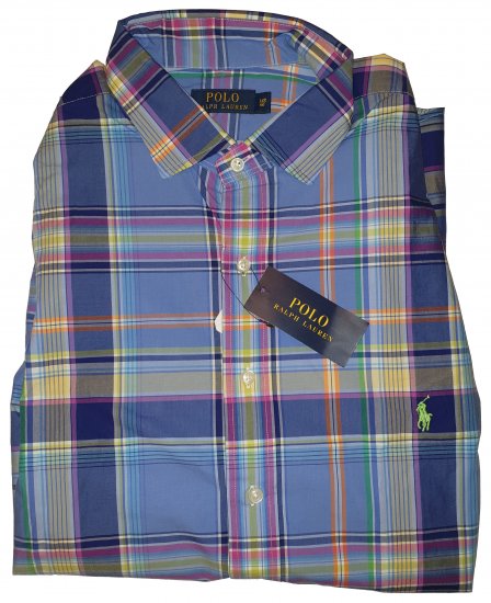 Polo Ralph Lauren Blue Check Shirt - Motleys galna aprilrea - 