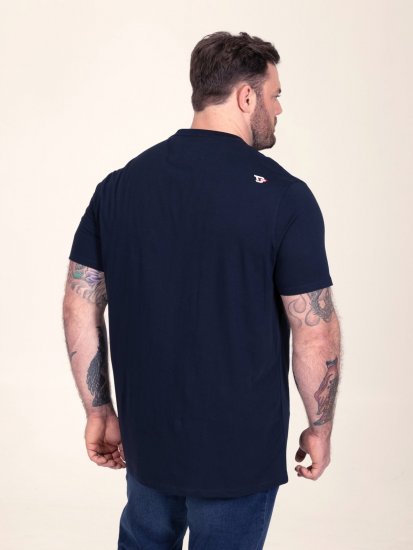 D555 Slater Tryckt T-shirt Mörkblå - T-shirts - Stora T-shirts - 2XL-14XL