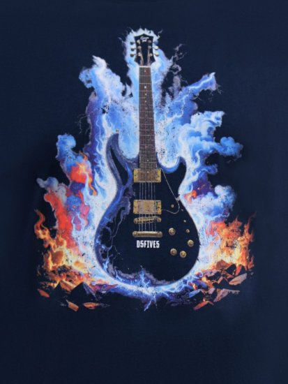 D555 Slater Tryckt T-shirt Mörkblå - T-shirts - Stora T-shirts - 2XL-14XL