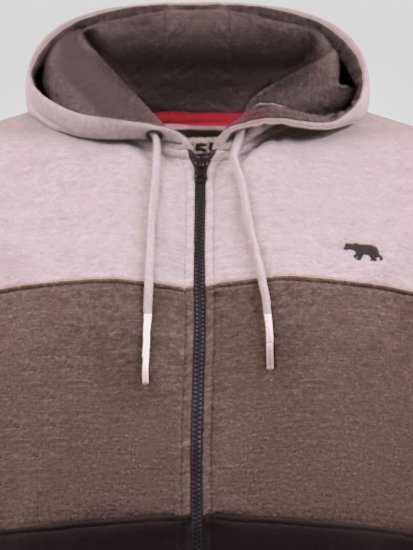 D555 Fitzgerald Zip Through Hoody With Cut & Sew Panels Svart - Tröjor & hoodies - Stora hoodies & tröjor - 2XL-14XL