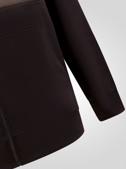 D555 Fitzgerald Zip Through Hoody With Cut & Sew Panels Svart - Tröjor & hoodies - Stora hoodies & tröjor - 2XL-14XL