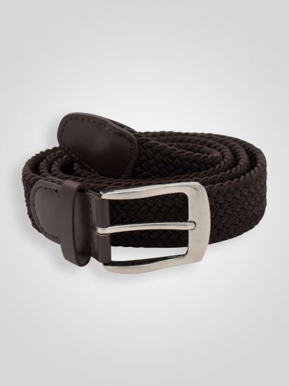 D555 Malcolm Braided Belt Brown - Bälten - Långa bälten - W40-W70/2XL-8XL