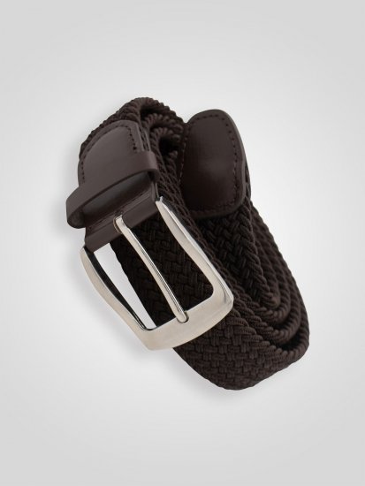 D555 Malcolm Braided Belt Brown - Bälten - Långa bälten - W40-W70/2XL-8XL
