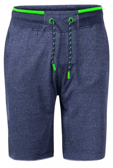 D555 Electra1 Ribbed Waist Fleece Shorts With Pockets Navy Marl - Mjukisbyxor och -shorts - Mjukisbyxor & Mjukisshorts 2XL-12XL