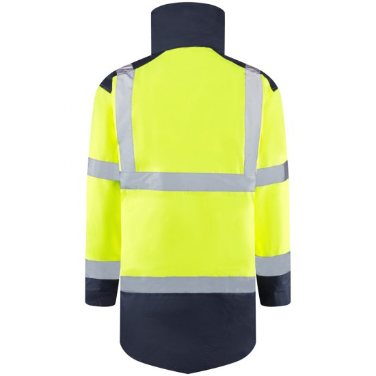 Leo Tawstock Warm Quilted Anorak Hi-Vis Yellow/Navy - Arbetskläder - Arbetskläder i stora storlekar