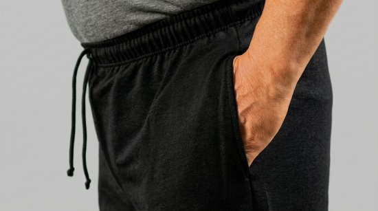 20 Nodi Grecale Stretch Fleece Cotton Sports Pants with Enzyme and Soft Touch Treatment Black - Mjukisbyxor och -shorts - Mjukisbyxor & Mjukisshorts 2XL-12XL