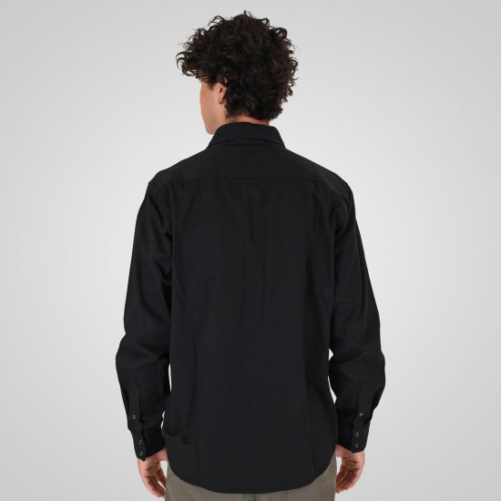 Double Outfitters GS-5126 Skjorta med tryckknappar Svart - Skjortor - Stora skjortor - 2XL-8XL