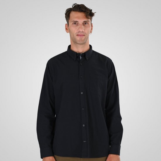Double Outfitters GS-5225 Oxfordskjorta Svart - Skjortor - Stora skjortor - 2XL-8XL
