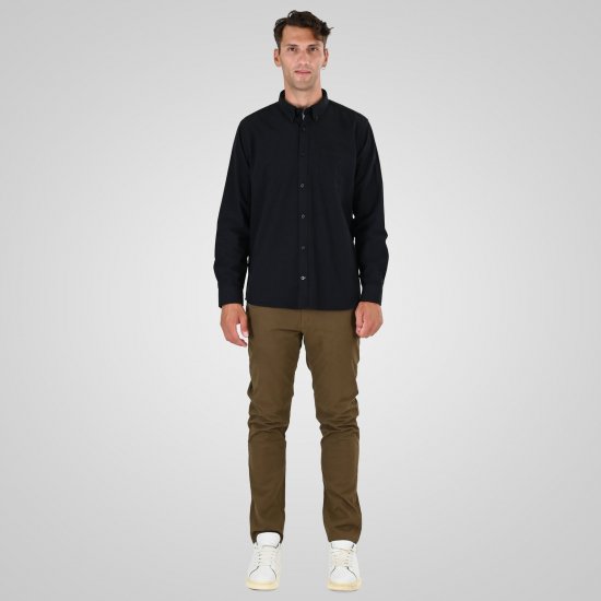 Double Outfitters GS-5225 Oxfordskjorta Svart - Skjortor - Stora skjortor - 2XL-8XL