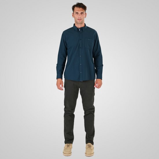 Double Outfitters GS-5225 Oxfordskjorta Mörkgrön - Skjortor - Stora skjortor - 2XL-8XL