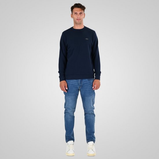 Double Outfitters MTOP-1141 Sweatshirt Mörkblå - Tröjor & hoodies - Stora hoodies & tröjor - 2XL-14XL