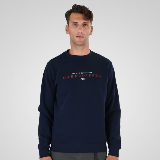 Double Outfitters MTOP-1151 Sweatshirt Mörkblå - Tröjor & hoodies - Stora hoodies & tröjor - 2XL-14XL