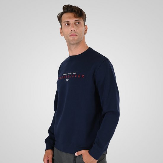 Double Outfitters MTOP-1151 Sweatshirt Mörkblå - Tröjor & hoodies - Stora hoodies & tröjor - 2XL-14XL