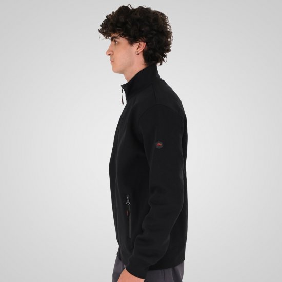 Double Outfitters MTOP-1158 Sweatjacka med dragkedja Svart - Tröjor & hoodies - Stora hoodies & tröjor - 2XL-14XL