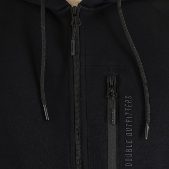 Double Outfitters MTOP-1160 Hoodie med dragkedja Svart - Tröjor & hoodies - Stora hoodies & tröjor - 2XL-14XL