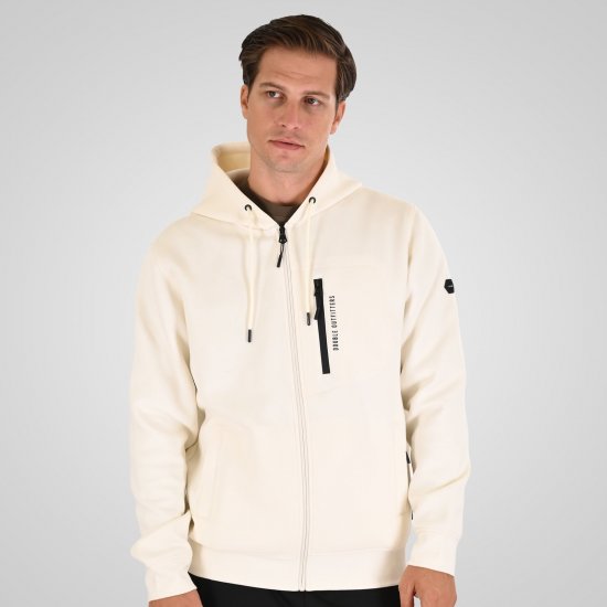 Double Outfitters MTOP-1160 Hoodie med dragkedja Vit - Tröjor & hoodies - Stora hoodies & tröjor - 2XL-14XL