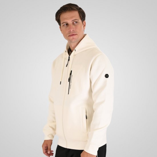 Double Outfitters MTOP-1160 Hoodie med dragkedja Vit - Tröjor & hoodies - Stora hoodies & tröjor - 2XL-14XL