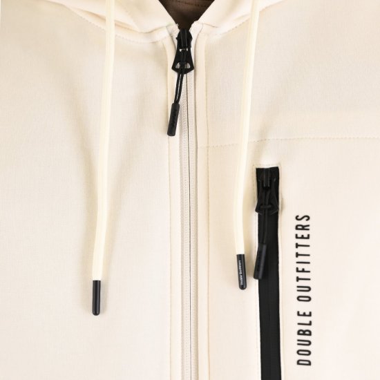 Double Outfitters MTOP-1160 Hoodie med dragkedja Vit - Tröjor & hoodies - Stora hoodies & tröjor - 2XL-14XL