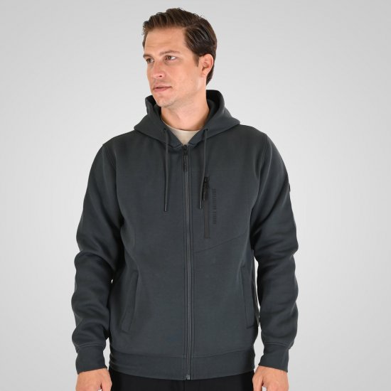 Double Outfitters MTOP-1160 Hoodie med dragkedja Mörkgrön - Tröjor & hoodies - Stora hoodies & tröjor - 2XL-14XL