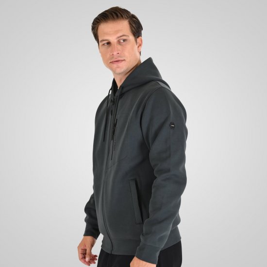 Double Outfitters MTOP-1160 Hoodie med dragkedja Mörkgrön - Tröjor & hoodies - Stora hoodies & tröjor - 2XL-14XL