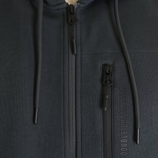 Double Outfitters MTOP-1160 Hoodie med dragkedja Mörkgrön - Tröjor & hoodies - Stora hoodies & tröjor - 2XL-14XL