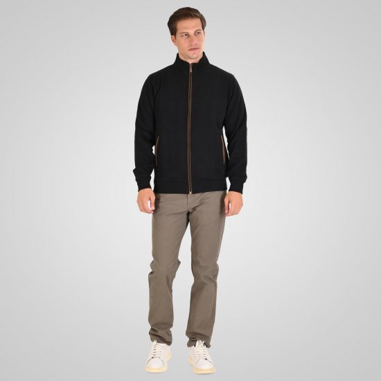 Double Outfitters SEL-1168 Sweatjacka med dragkedja Svart - Tröjor & hoodies - Stora hoodies & tröjor - 2XL-14XL