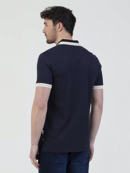 Mish Mash Belgrade Zip Through Polo Navy - Pikétröjor - Stora pikétröjor - 2XL-8XL