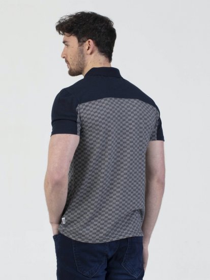 Mish Mash Doha Contrast Polo Navy - Pikétröjor - Stora pikétröjor - 2XL-8XL