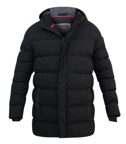 D555 Grove Quilted Parka Jacket Black - Jackor - Stora jackor - 2XL-12XL