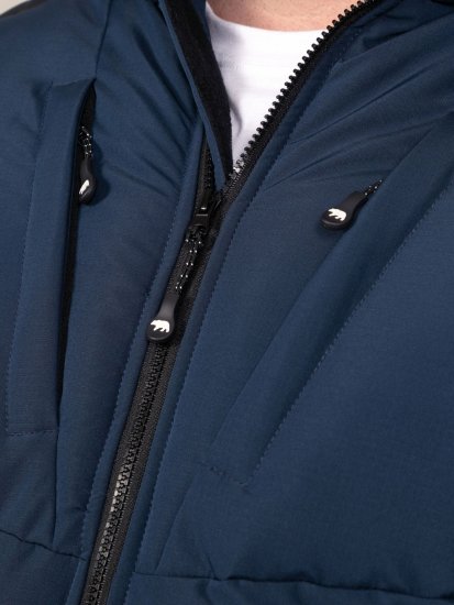 D555 Hank Ripstop Contrast Panelled Padded Hooded Jacket Mörkblå - Jackor - Stora jackor - 2XL-12XL