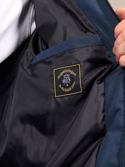 D555 Hank Ripstop Contrast Panelled Padded Hooded Jacket Mörkblå - Jackor - Stora jackor - 2XL-12XL
