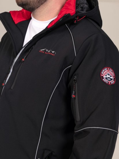 D555 Jamie Soft Shell Detachable Hood Padded Jacket Svart - Jackor - Stora jackor - 2XL-12XL