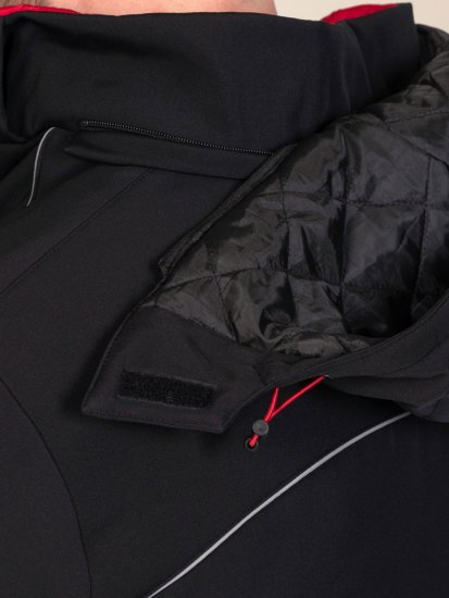 D555 Jamie Soft Shell Detachable Hood Padded Jacket Svart - Jackor - Stora jackor - 2XL-12XL