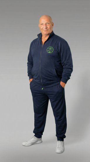 20 Nodi Ostro Stretch Fleece Cotton Tracksuit Navy - Tracksuits - Tracksuits herr stora storlekar