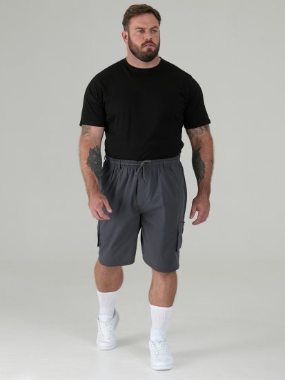 D555 Nick Cargoshorts med Elastisk Midja Grå - Shorts - Stora shorts W40-W60