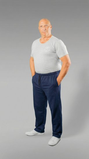 20 Nodi Grecale Stretch Fleece Cotton Sports Pants with Enzyme and Soft Touch Treatment Navy - Mjukisbyxor och -shorts - Mjukisbyxor & Mjukisshorts 2XL-12XL