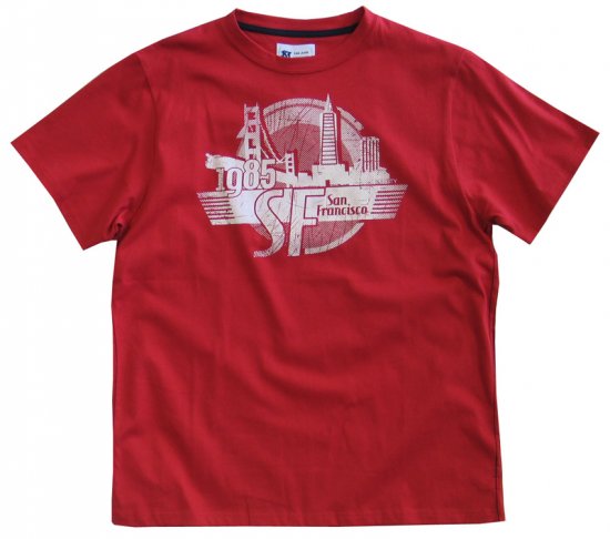 Kam Jeans S. F. Tee Red - T-shirts - Stora T-shirts - 2XL-8XL