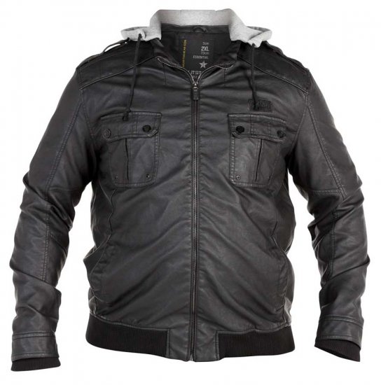 Split Star Faux Leather Jacket - Jackor & Regnkläder - Stora jackor - 2XL-12XL