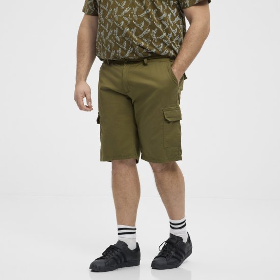 North Latitude 51133 cargoshorts armégrön - Shorts - Stora shorts W40-W60
