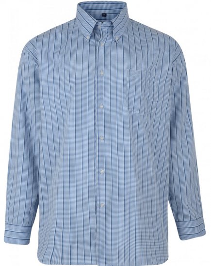 Kam 6096 L/S Shirt Blue - Skjortor - Stora skjortor - 2XL-8XL
