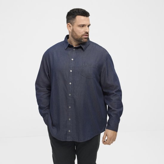 North Latitude 53139 denimskjorta blå - Skjortor - Stora skjortor - 2XL-8XL