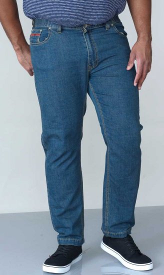 Duke Bailey Relaxed Comfort Fit Stretch Jeans With Elasticated Waist Stonewash - Jeans & byxor - Stora Jeans och Stora Byxor