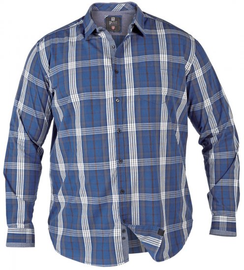 D555 Utah Shirt Navy - Skjortor - Stora skjortor - 2XL-8XL