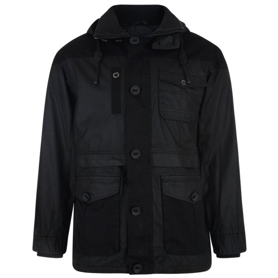 Kam Jeans Hooded Coat Black - Jackor - Stora jackor - 2XL-12XL