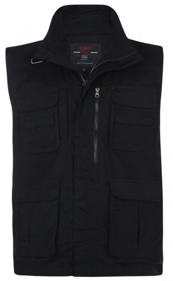 Kam Jeans Action Vest Black - Jackor - Stora jackor - 2XL-12XL