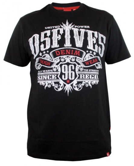 D555 Ames T-shirt Black - T-shirts - Stora T-shirts - 2XL-8XL