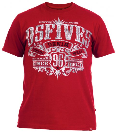 D555 Ames T-shirt Red - T-shirts - Stora T-shirts - 2XL-14XL
