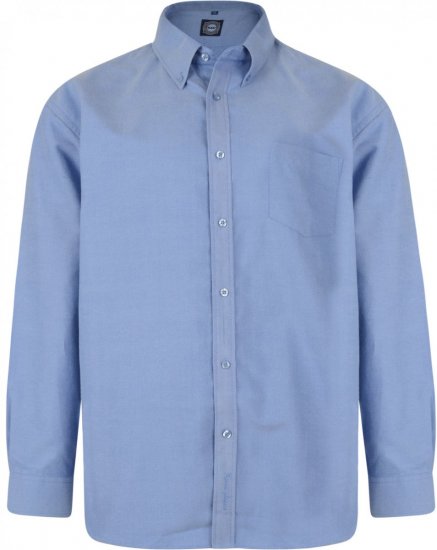Kam Oxfordskjorta Lång ärm Blå - Skjortor - Stora skjortor - 2XL-8XL