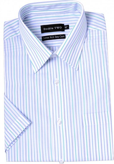 Double TWO Formal Shirt Mint - Skjortor - Stora skjortor - 2XL-8XL